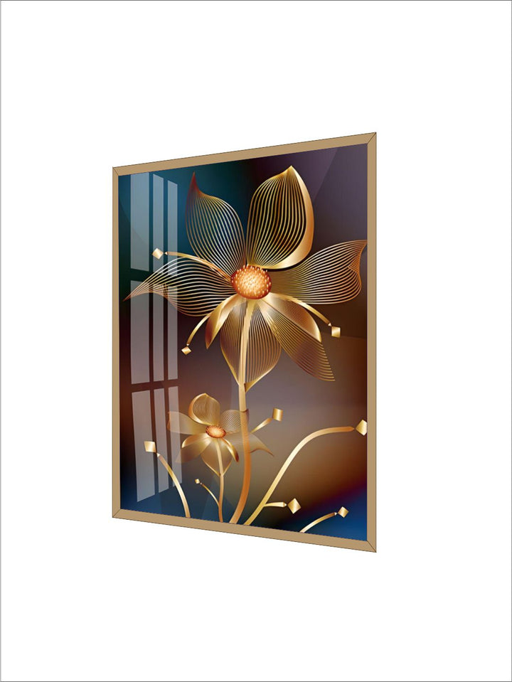 Abstract Exotic Black Golden Floral Wall Art Fine Art Canvas Prints Tropical Botanic Pictures For Luxury Apartment Living Room Dining Room Art Decor