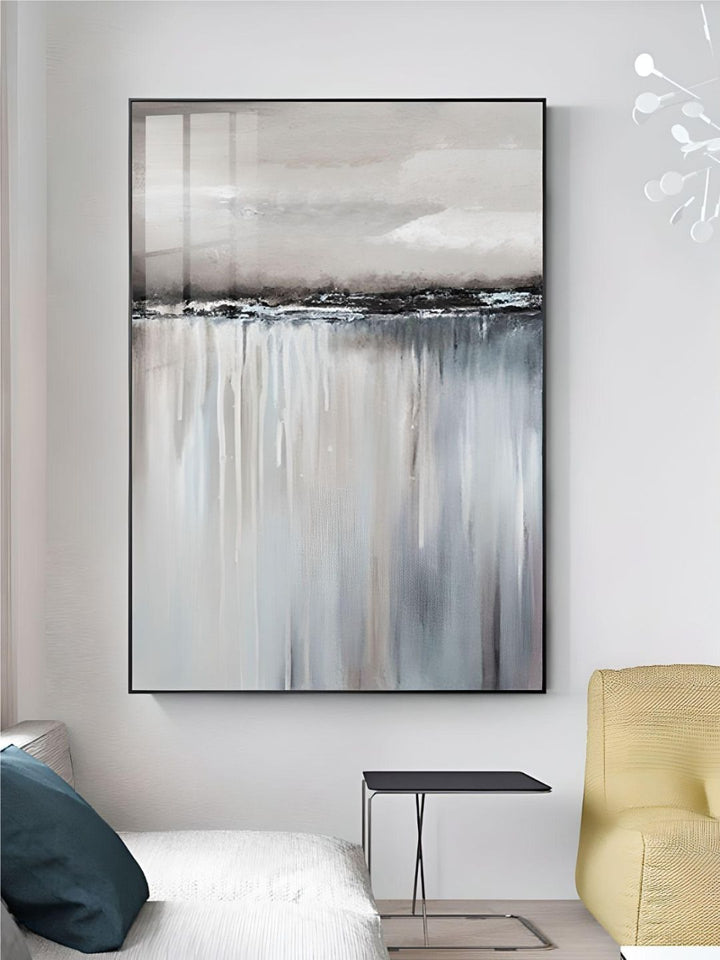 Minimalist Abstract Landscape Wall Art Shades Of Gray Reflection Fine Art Canvas Prints Nordic Style Pictures For Modern Home Interior Decoration