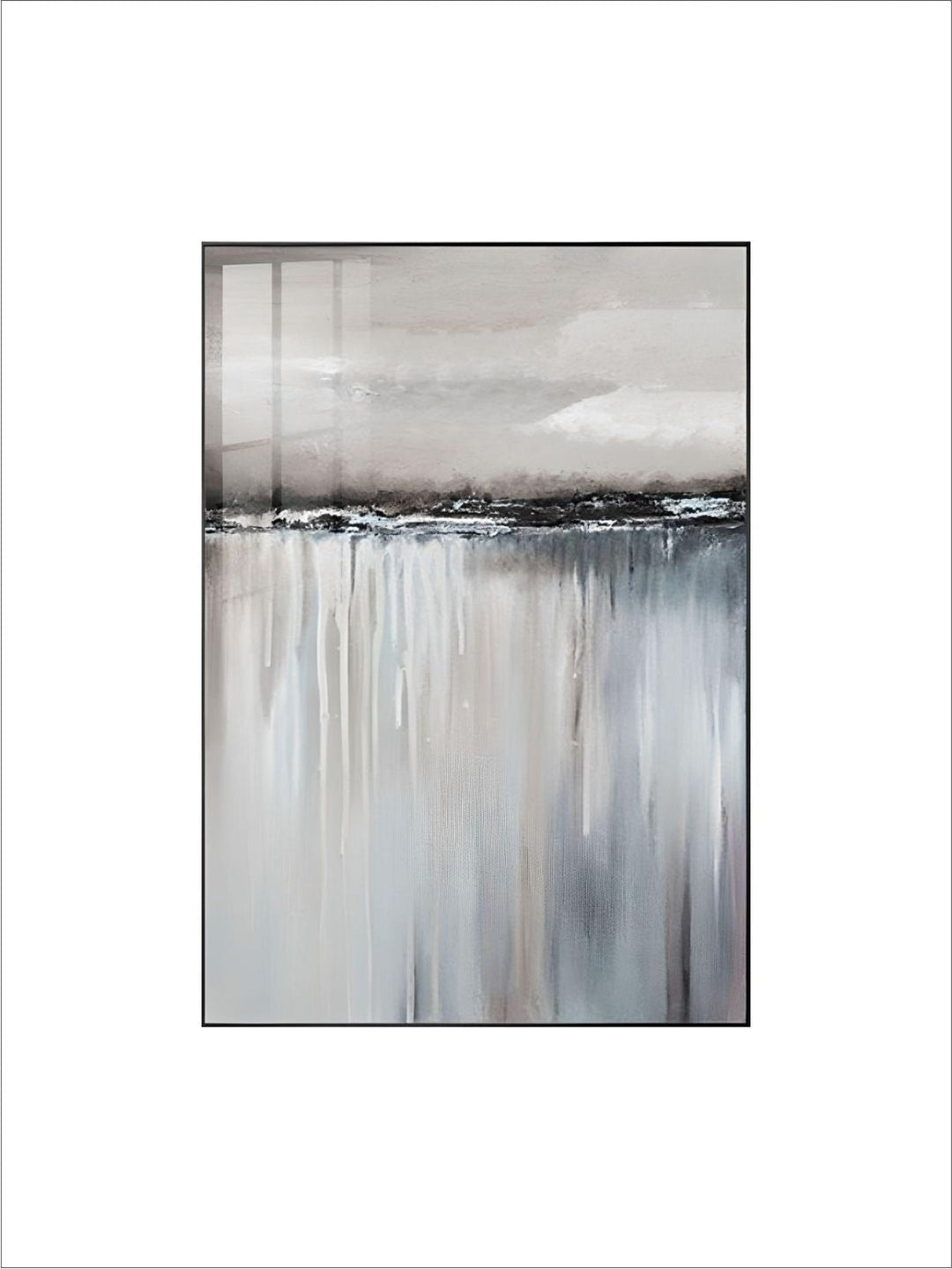Minimalist Abstract Landscape Wall Art Shades Of Gray Reflection Fine Art Canvas Prints Nordic Style Pictures For Modern Home Interior Decoration