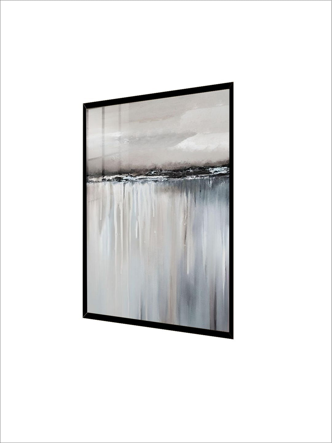 Minimalist Abstract Landscape Wall Art Shades Of Gray Reflection Fine Art Canvas Prints Nordic Style Pictures For Modern Home Interior Decoration