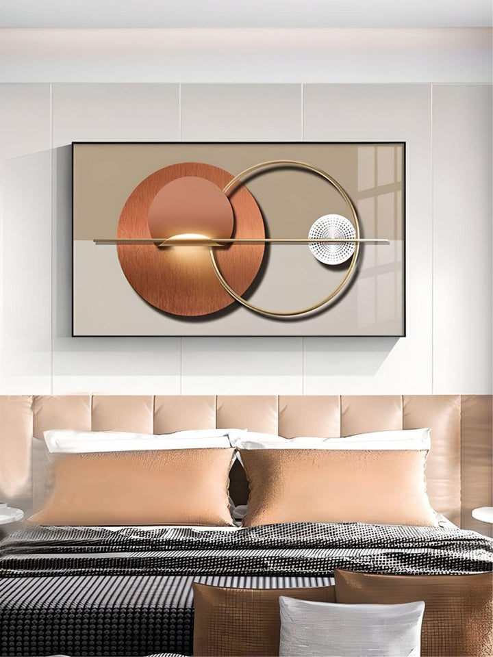 Abstract Sun Moon Geometry Wall Art Fine Art Canvas Prints Modern Pictures For Luxury Living Room Dining Room Bedroom Contemporary Nordic Art Decor