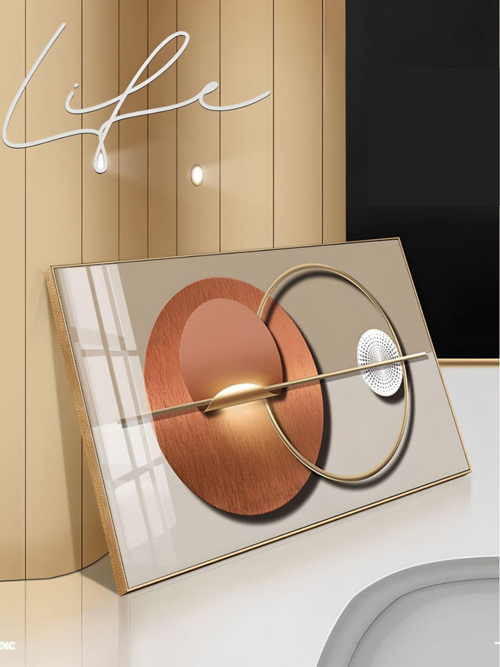 Abstract Sun Moon Geometry Wall Art Fine Art Canvas Prints Modern Pictures For Luxury Living Room Dining Room Bedroom Contemporary Nordic Art Decor