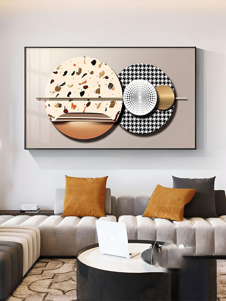 Abstract Sun Moon Geometry Wall Art Fine Art Canvas Prints Modern Pictures For Luxury Living Room Dining Room Bedroom Contemporary Nordic Art Decor