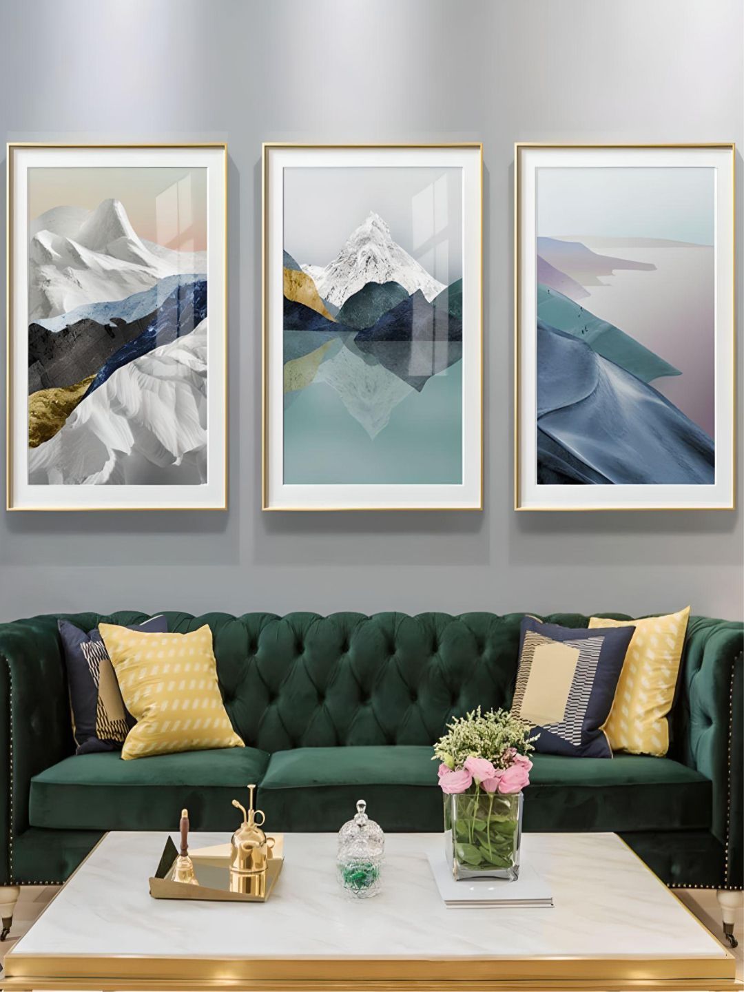 Modern Mountain Wilderness Wall Art Abstract Landscapes Fine Art Canvas Prints Luxury Nordic Style Pictures For Modern Interior Decor
