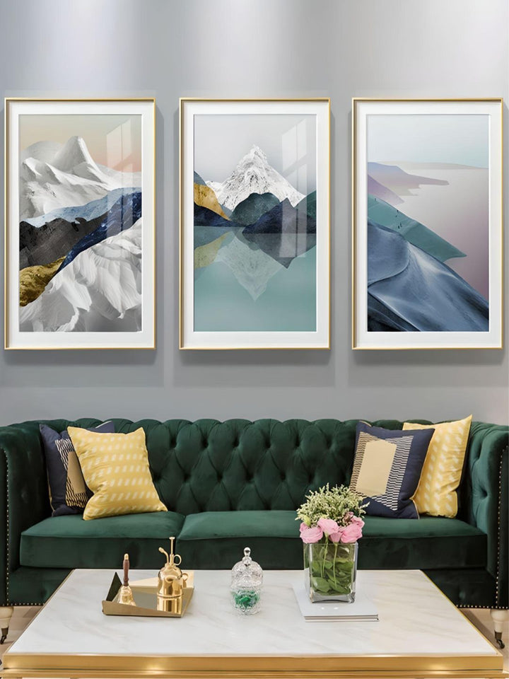 Modern Mountain Wilderness Wall Art Abstract Landscapes Fine Art Canvas Prints Luxury Nordic Style Pictures For Modern Interior Decor