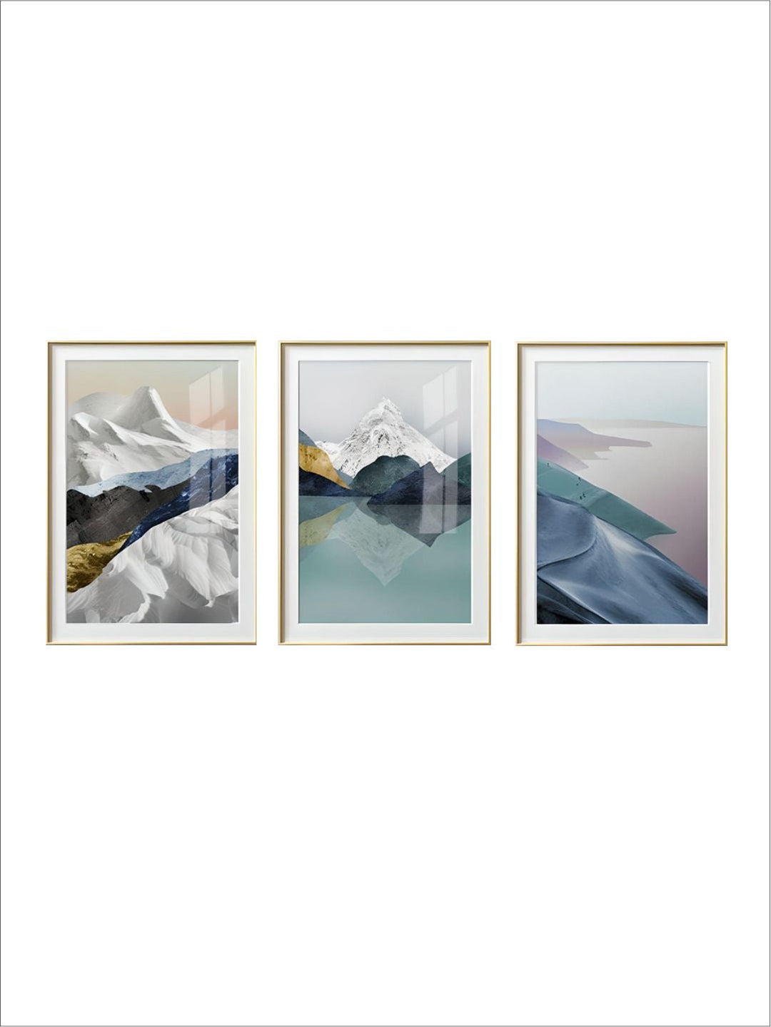 Modern Mountain Wilderness Wall Art Abstract Landscapes Fine Art Canvas Prints Luxury Nordic Style Pictures For Modern Interior Decor