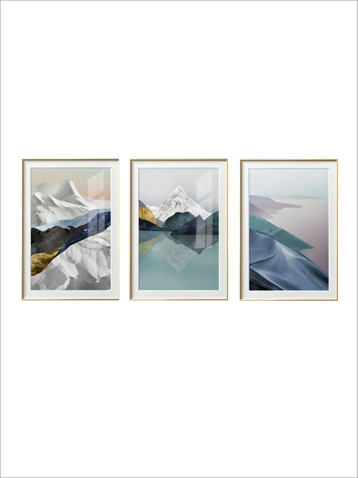 Modern Mountain Wilderness Wall Art Abstract Landscapes Fine Art Canvas Prints Luxury Nordic Style Pictures For Modern Interior Decor