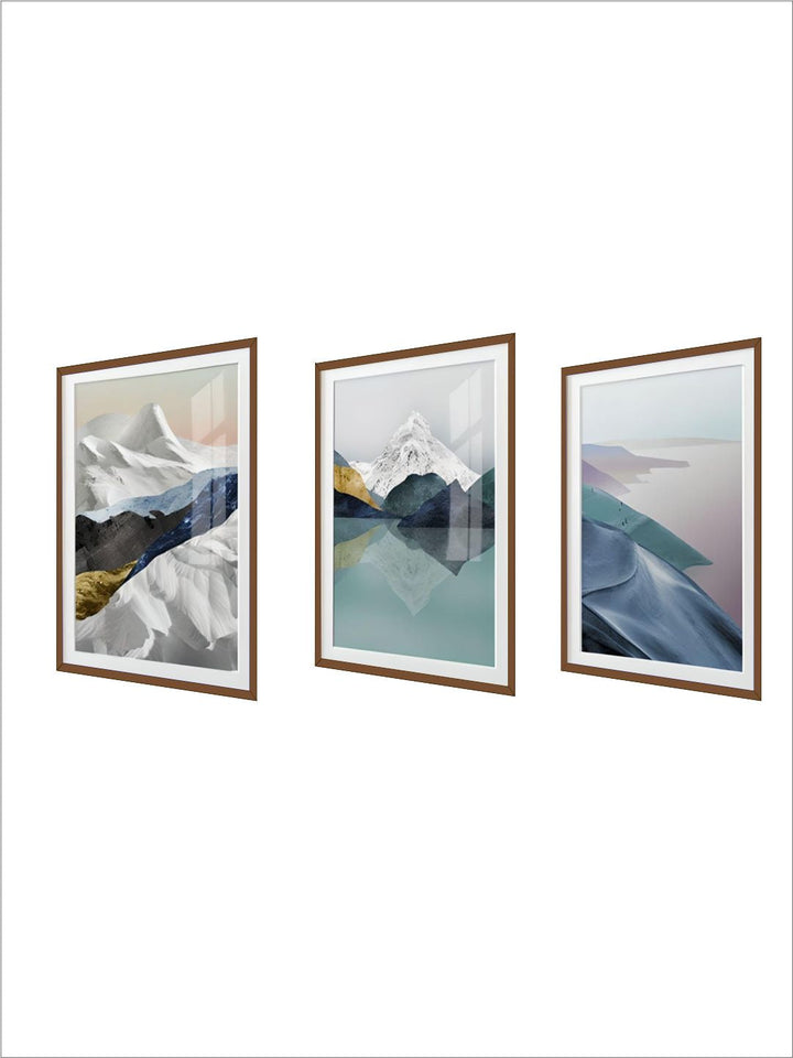 Modern Mountain Wilderness Wall Art Abstract Landscapes Fine Art Canvas Prints Luxury Nordic Style Pictures For Modern Interior Decor