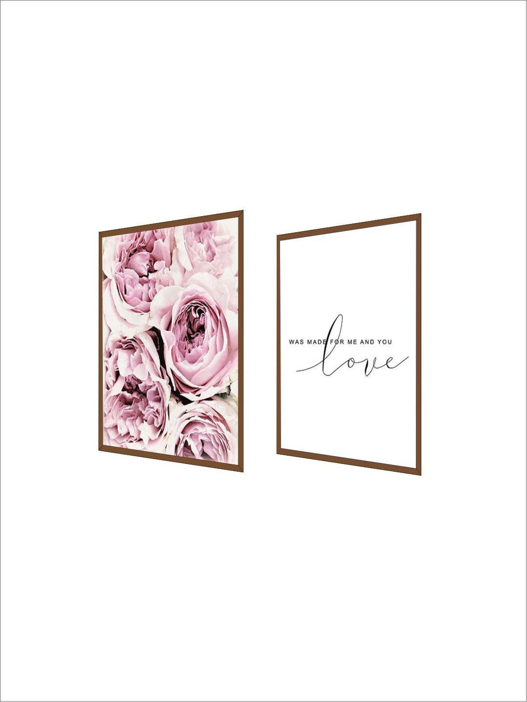 Beautiful Pink Rose Poster Love Was Made For Me And You Love Quotation Fine Art Canvas Prints Nordic Style Interior Decor Paintings For Bedrooms