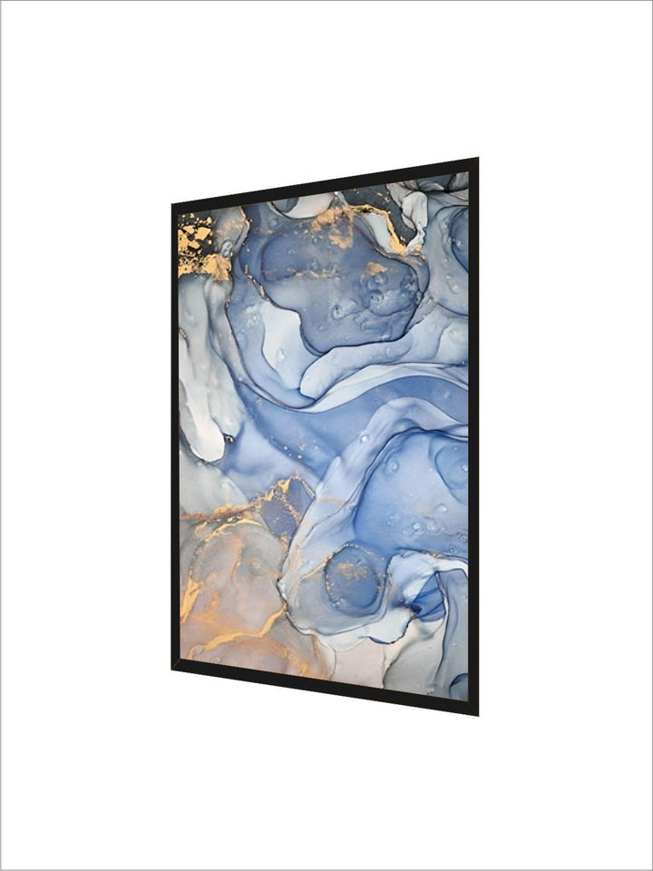 Abstract Grey Blue Marble Effect Wall Art Fine Art Canvas Prints Pictures For Living Room Nordic Style Modern Art Posters For Home Office Interior Decor