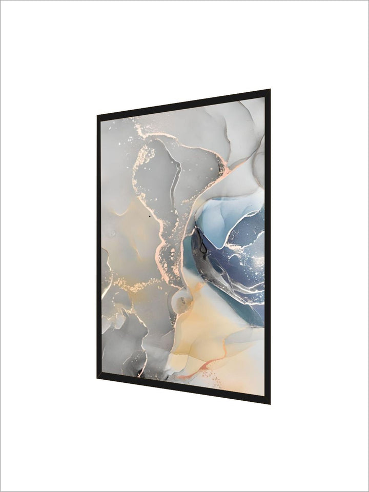 Abstract Grey Blue Marble Effect Wall Art Fine Art Canvas Prints Pictures For Living Room Nordic Style Modern Art Posters For Home Office Interior Decor