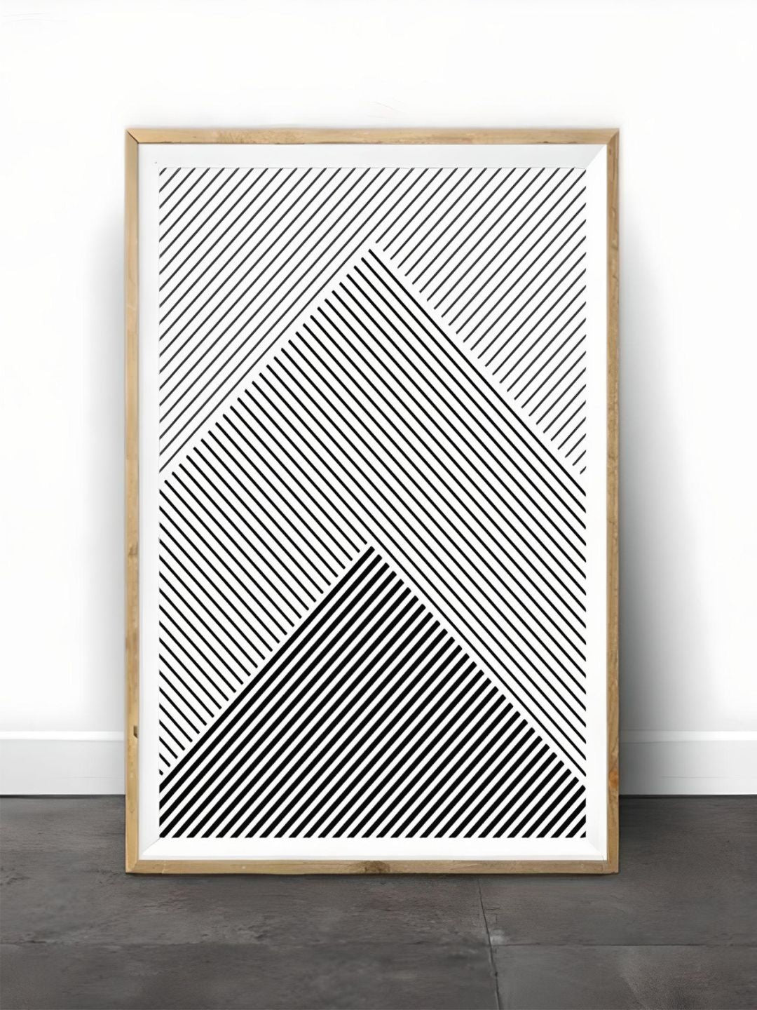 Modern Abstract Black And White Minimalist Geometric Line Art Fine Art Canvas Prints Nordic Style Wall Art For Office Or Home Interior Design