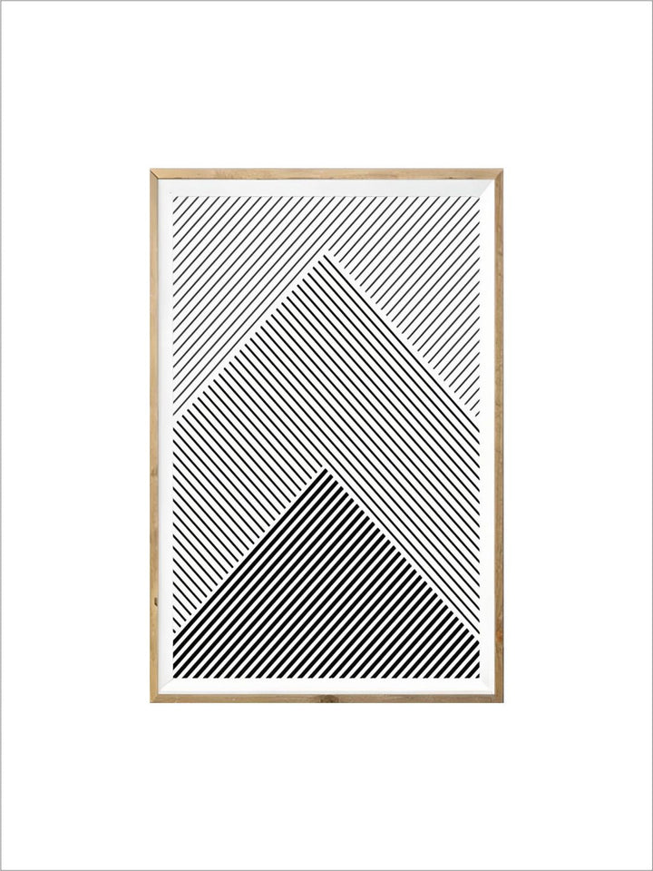 Modern Abstract Black And White Minimalist Geometric Line Art Fine Art Canvas Prints Nordic Style Wall Art For Office Or Home Interior Design
