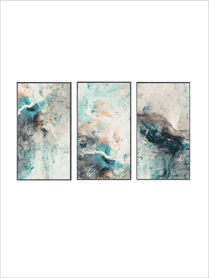 Minimalist Modern Abstract Wall Art Natural Shades Of Blue Green Fine Art Canvas Prints Nordic Style Pictures Scandinavian Home Office Interiors Art Decor