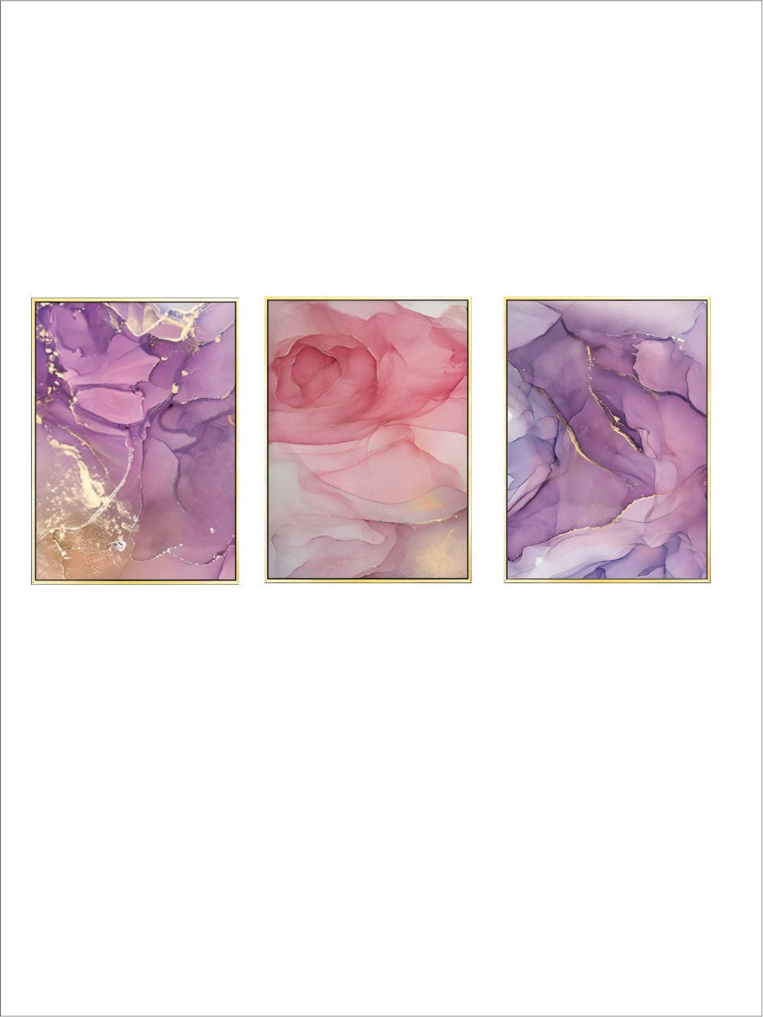Pink Rose Gold Marble Wall Art Modern Elegant Fine Art Canvas Prints Nordic Style Contemporary Pictures For Living Room Bedroom Home Decor