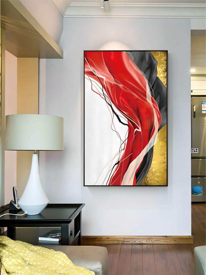 Abstract Luxury Nordic Marble Wall Art Stylish Golden Blue Green Red Fine Art Canvas Prints For Modern Home Office Interior Glam Decor