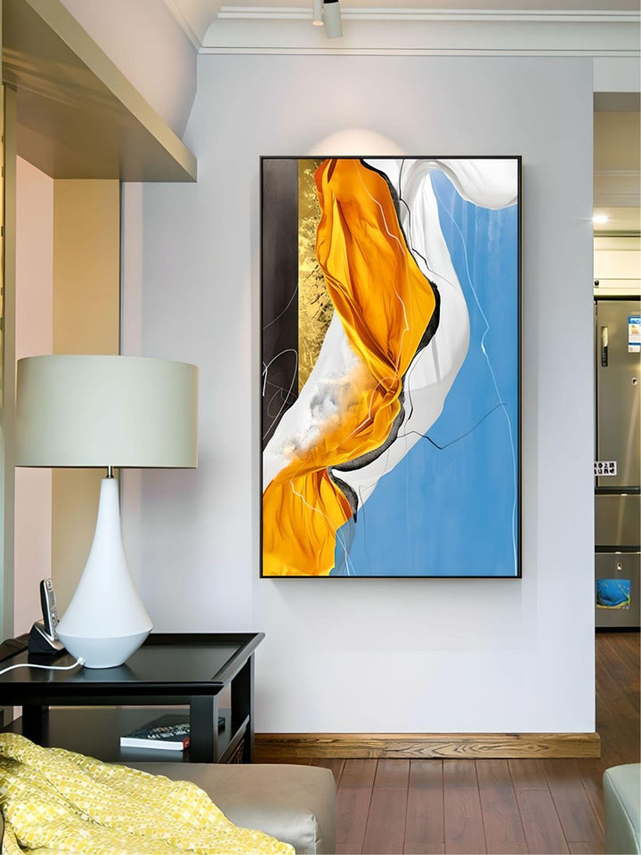 Abstract Luxury Nordic Marble Wall Art Stylish Golden Blue Green Red Fine Art Canvas Prints For Modern Home Office Interior Glam Decor