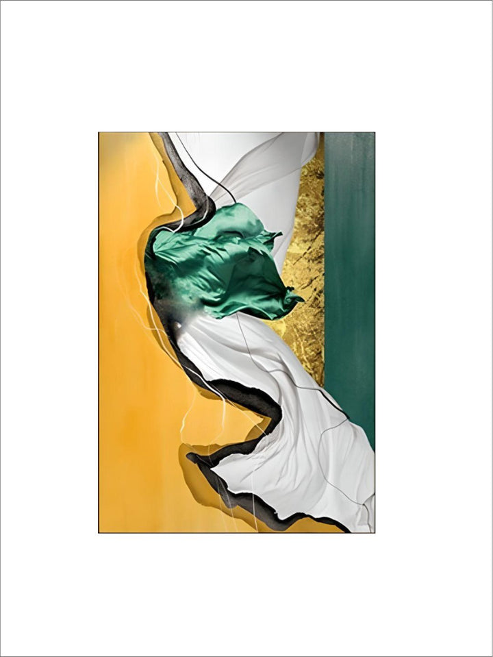 Abstract Luxury Nordic Marble Wall Art Stylish Golden Blue Green Red Fine Art Canvas Prints For Modern Home Office Interior Glam Decor