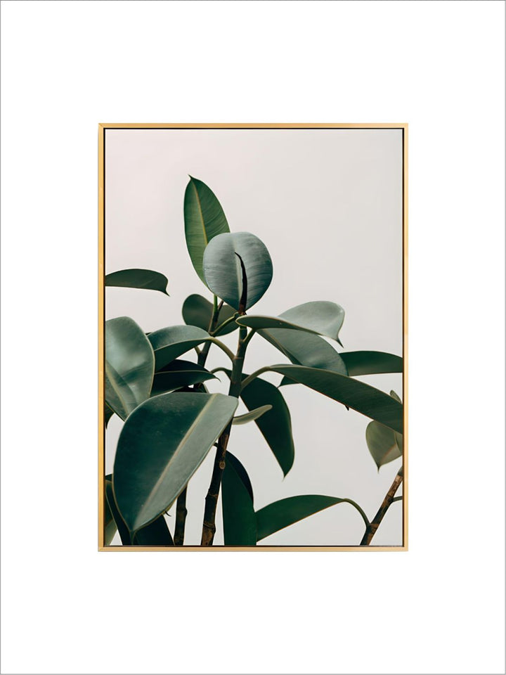 Modern Minimalist Black And White Rotterdam Netherlands Green Leaves Wall Art Nordic Style Fine Art Canvas Prints For Modern Interior Decor