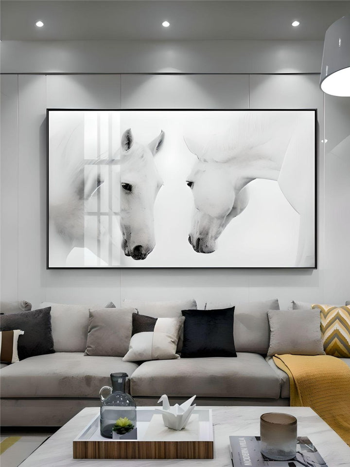 Beautiful White Horse Posters Modern Stylish Black White Nordic Canvas Prints Pictures For Modern Home Living Room Paintings Bedroom Decor