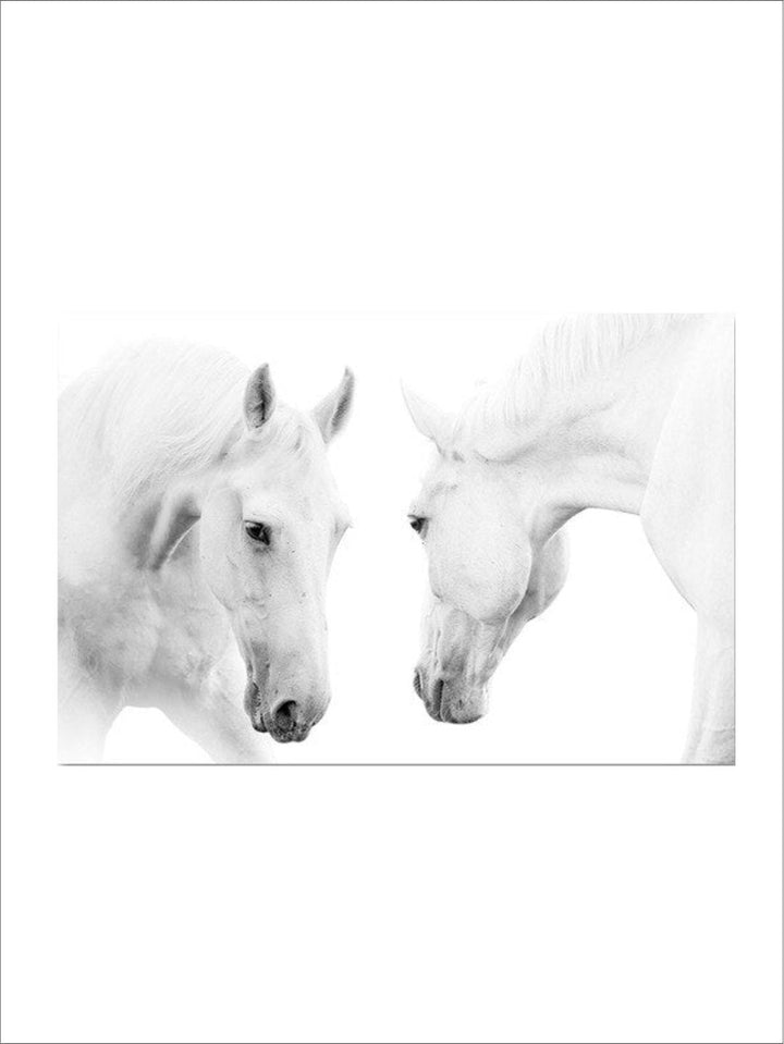 Beautiful White Horse Posters Modern Stylish Black White Nordic Canvas Prints Pictures For Modern Home Living Room Paintings Bedroom Decor