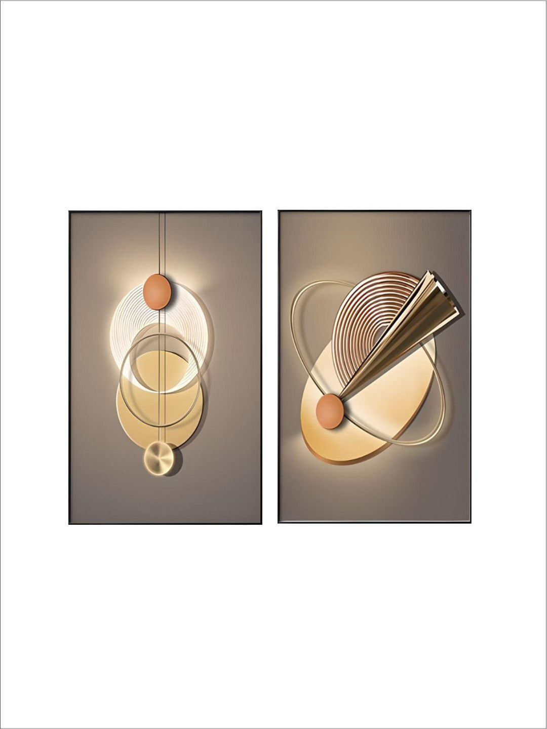 Neutral Chic Modern Aesthetics Sun Moon Wall Art Fine Art Canvas Prints Modern Pictures For Luxury Apartment Living Room Home Office Decor