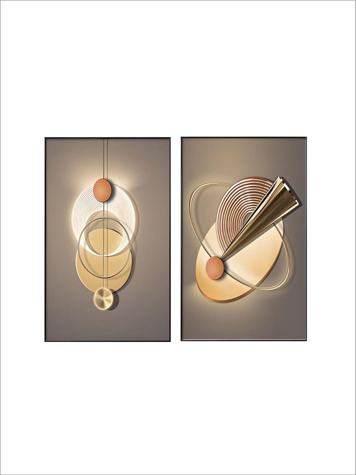 Neutral Chic Modern Aesthetics Sun Moon Wall Art Fine Art Canvas Prints Modern Pictures For Luxury Apartment Living Room Home Office Decor