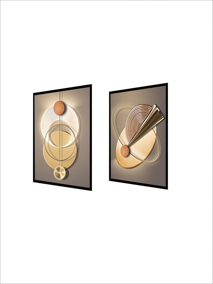Neutral Chic Modern Aesthetics Sun Moon Wall Art Fine Art Canvas Prints Modern Pictures For Luxury Apartment Living Room Home Office Decor