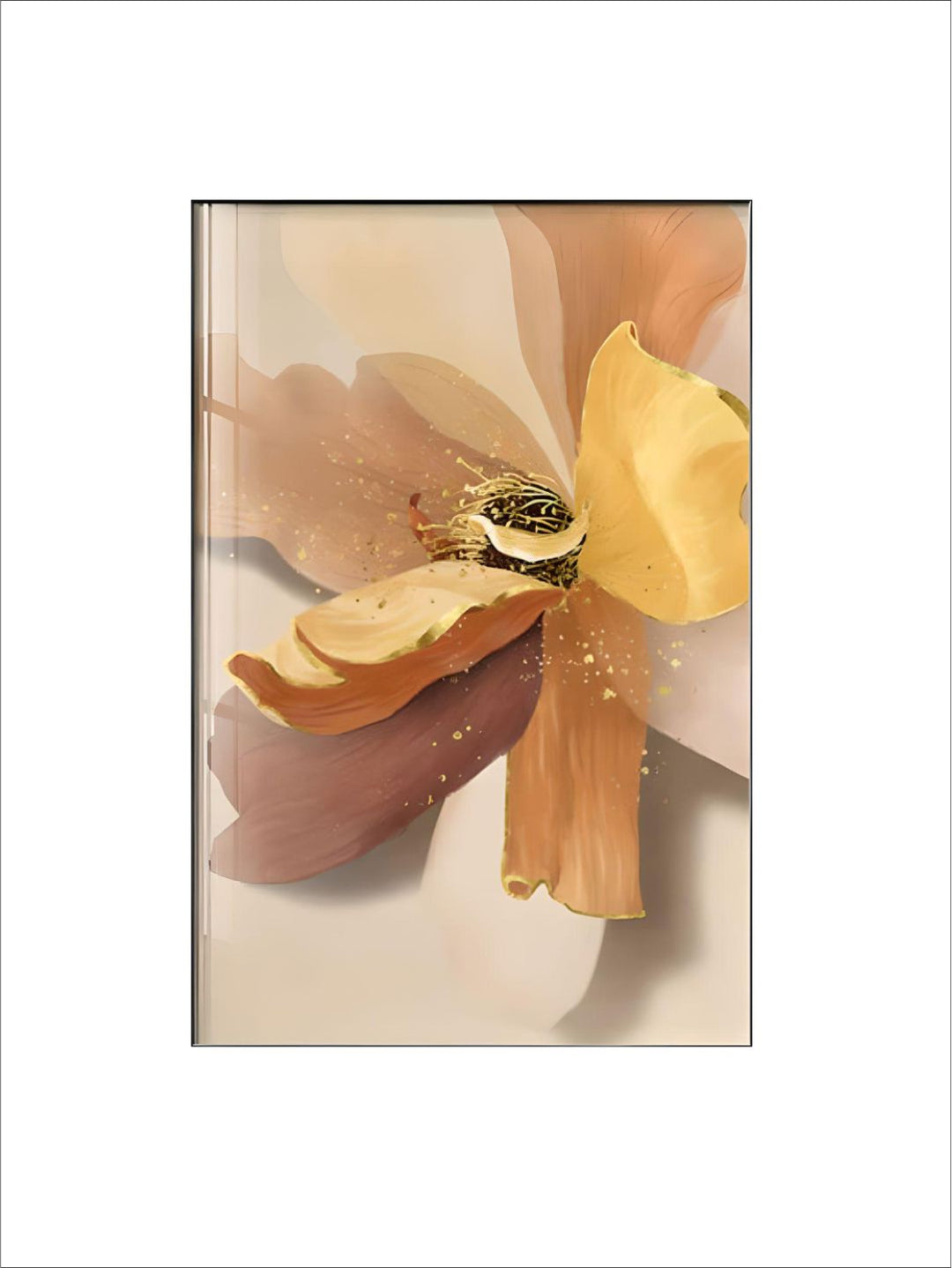 Big Floral Modern Abstract Wall Art Fine Art Canvas Prints Blue Jade Orange Yellow Flowers Pictures For Luxury Living Room Nordic Botanical Art Decor