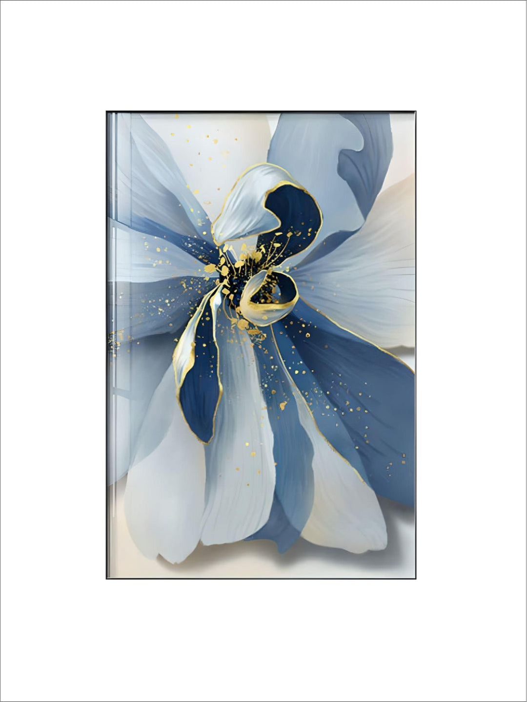 Big Floral Modern Abstract Wall Art Fine Art Canvas Prints Blue Jade Orange Yellow Flowers Pictures For Luxury Living Room Nordic Botanical Art Decor