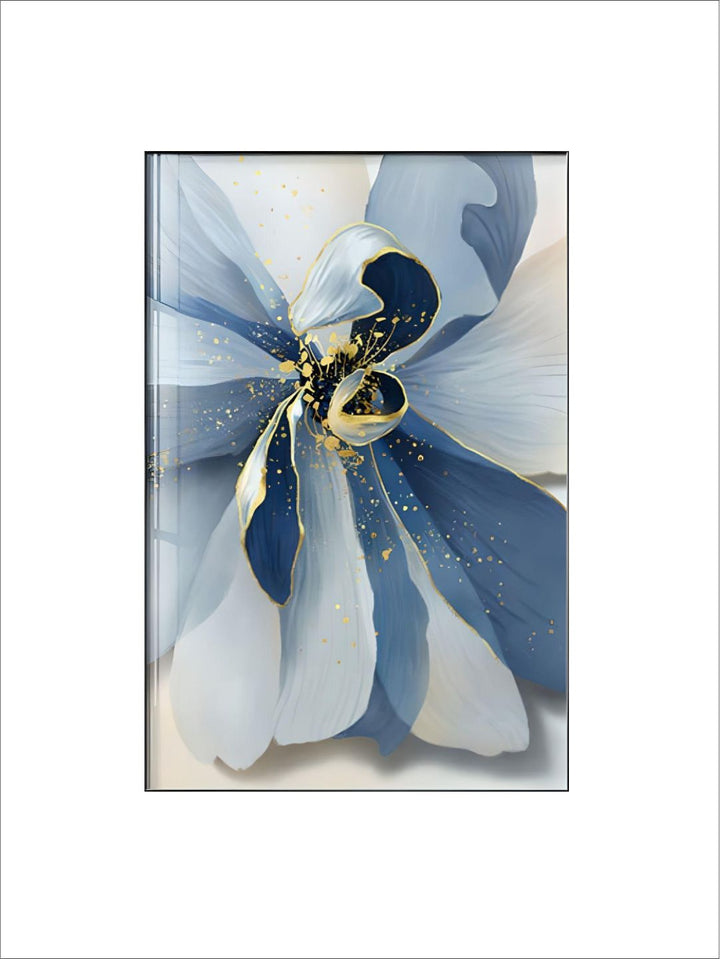 Big Floral Modern Abstract Wall Art Fine Art Canvas Prints Blue Jade Orange Yellow Flowers Pictures For Luxury Living Room Nordic Botanical Art Decor