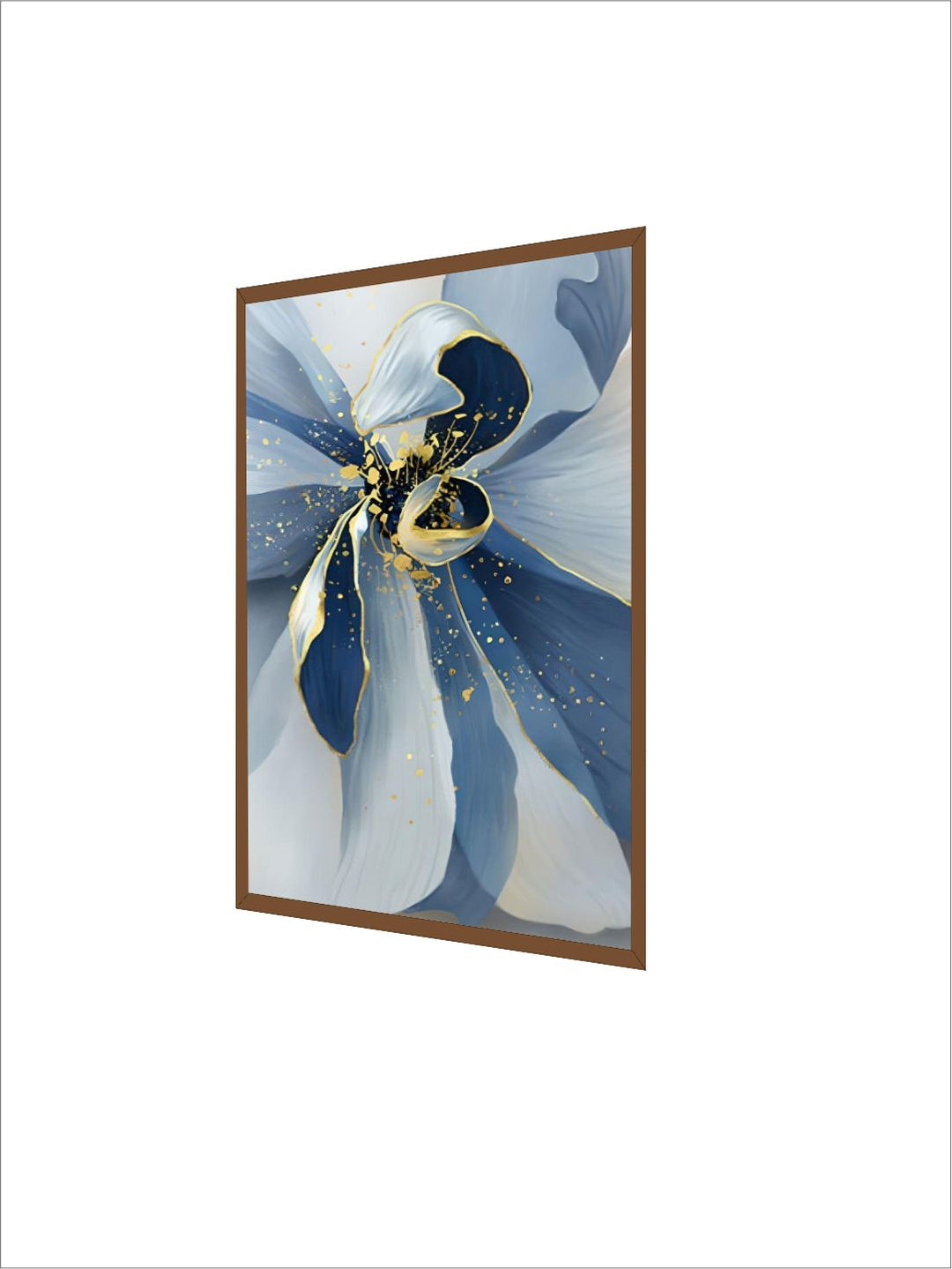 Big Floral Modern Abstract Wall Art Fine Art Canvas Prints Blue Jade Orange Yellow Flowers Pictures For Luxury Living Room Nordic Botanical Art Decor