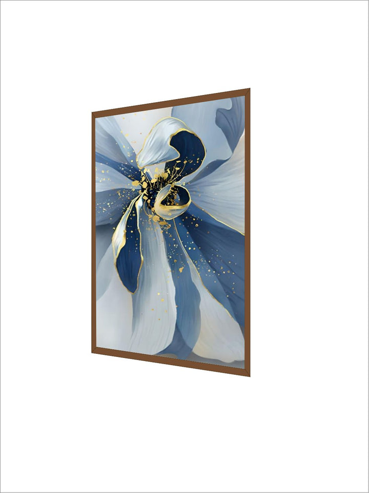 Big Floral Modern Abstract Wall Art Fine Art Canvas Prints Blue Jade Orange Yellow Flowers Pictures For Luxury Living Room Nordic Botanical Art Decor
