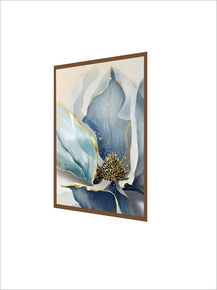 Big Floral Modern Abstract Wall Art Fine Art Canvas Prints Blue Jade Orange Yellow Flowers Pictures For Luxury Living Room Nordic Botanical Art Decor