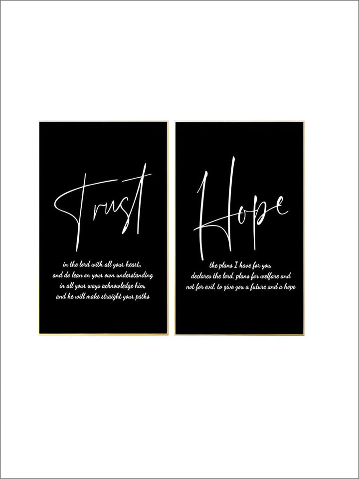 Peace Hope Faith Motivational Posters Black & White Wall Art Fine Art Canvas Prints Quotation Pictures For Inspirational Home Office Decor