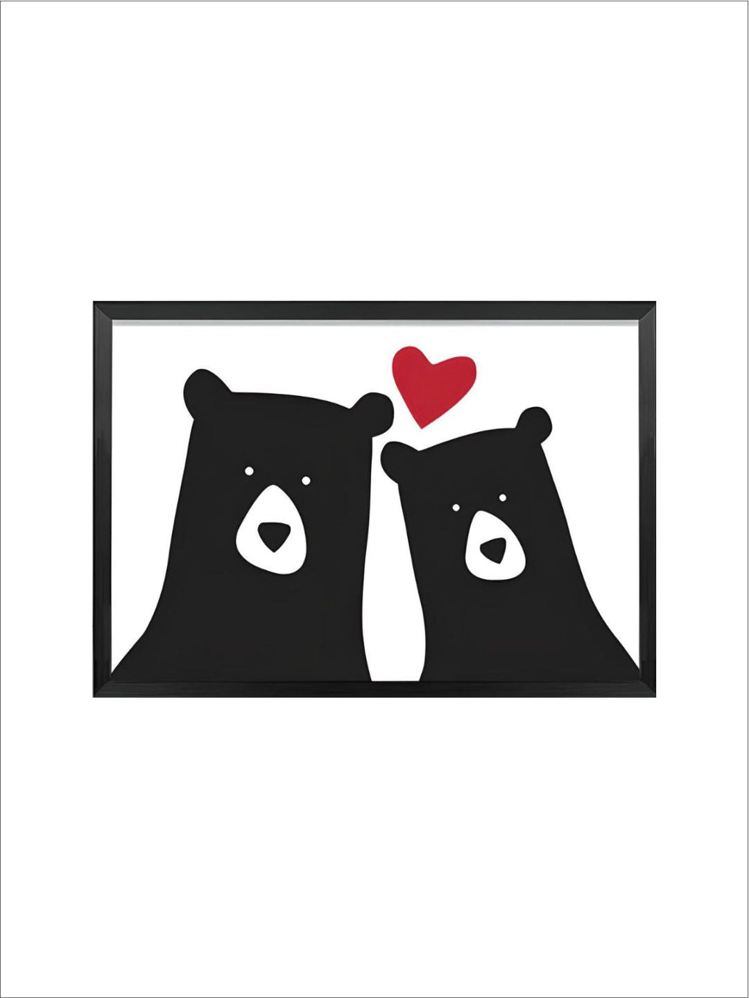 Family of Bears Cute Animal Wall Art Canvas Paintings Black White and Color Modern Cute Nordic Wall Art Posters Family Art