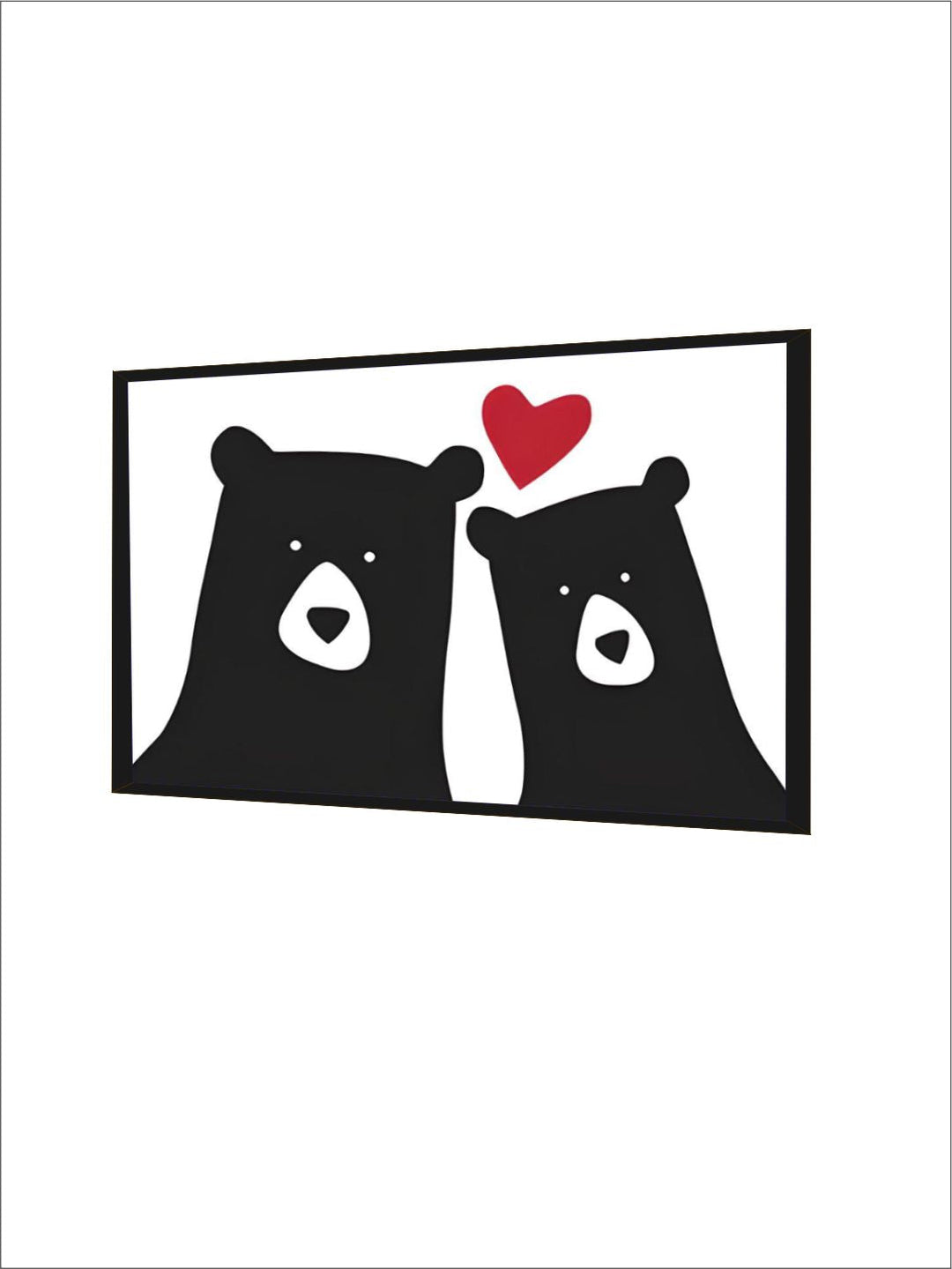 Family of Bears Cute Animal Wall Art Canvas Paintings Black White and Color Modern Cute Nordic Wall Art Posters Family Art