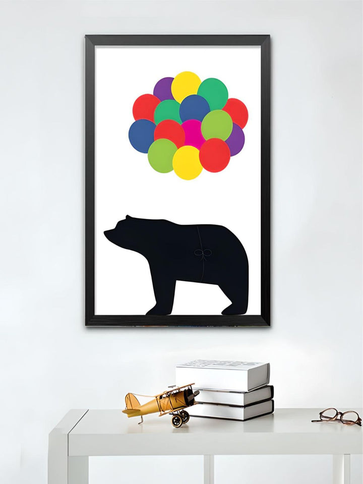 Family of Bears Cute Animal Wall Art Canvas Paintings Black White and Color Modern Cute Nordic Wall Art Posters Family Art