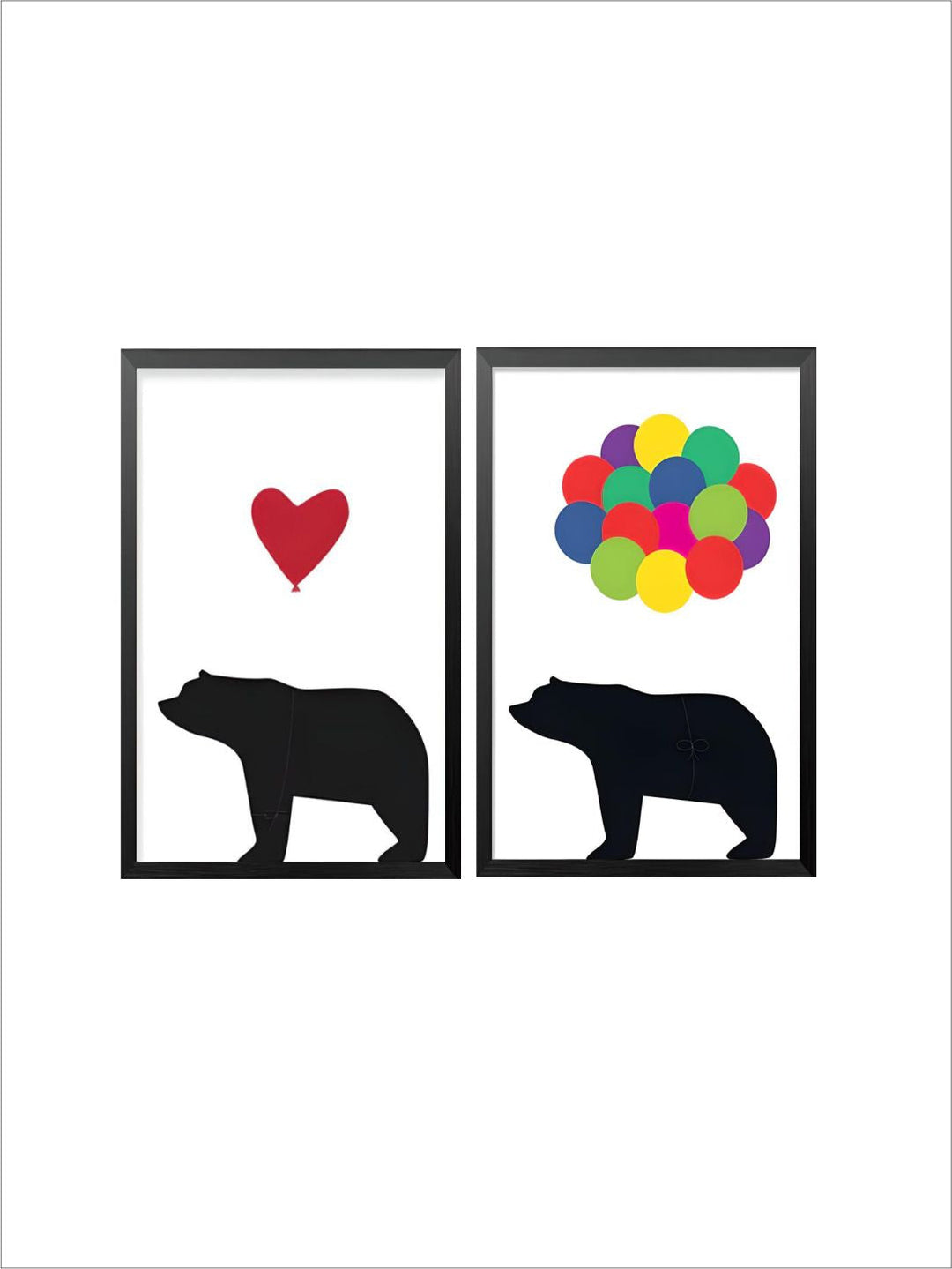 Family of Bears Cute Animal Wall Art Canvas Paintings Black White and Color Modern Cute Nordic Wall Art Posters Family Art