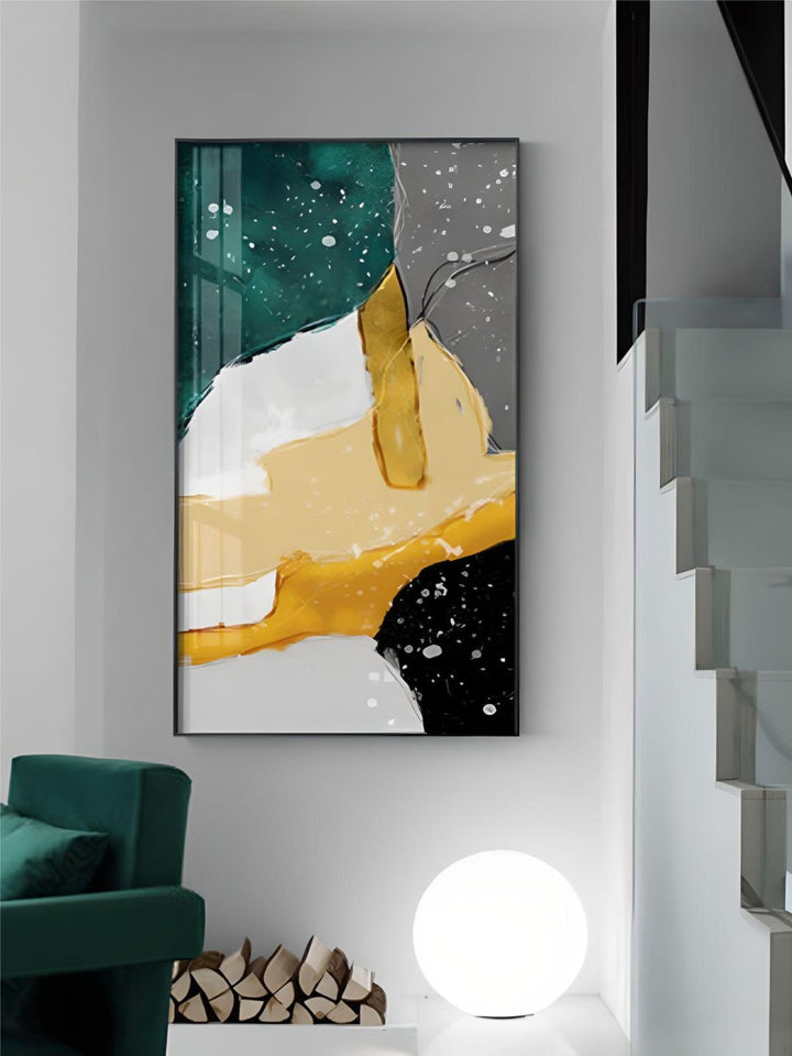 Modern Nordic Abstract Elements Vertical Format Wall Art Fine Art Canvas Prints Pictures For Entrance Hallway Living Room Home Office Decor