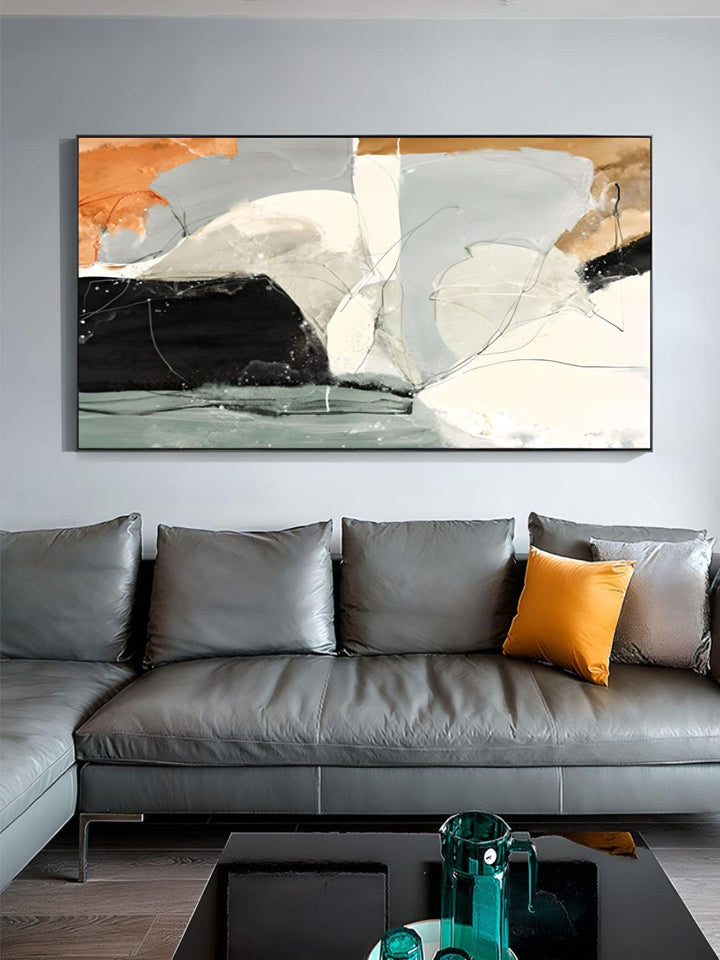 Modern Nordic Abstract Elements Vertical Format Wall Art Fine Art Canvas Prints Pictures For Entrance Hallway Living Room Home Office Decor