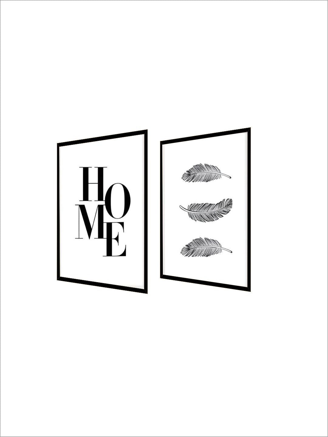 Minimalist Black And White Feathers Home Wall Art Fine Art Canvas Prints Faith Hope Love Quote Nordic Style Pictures For Simple Home Interior Decor