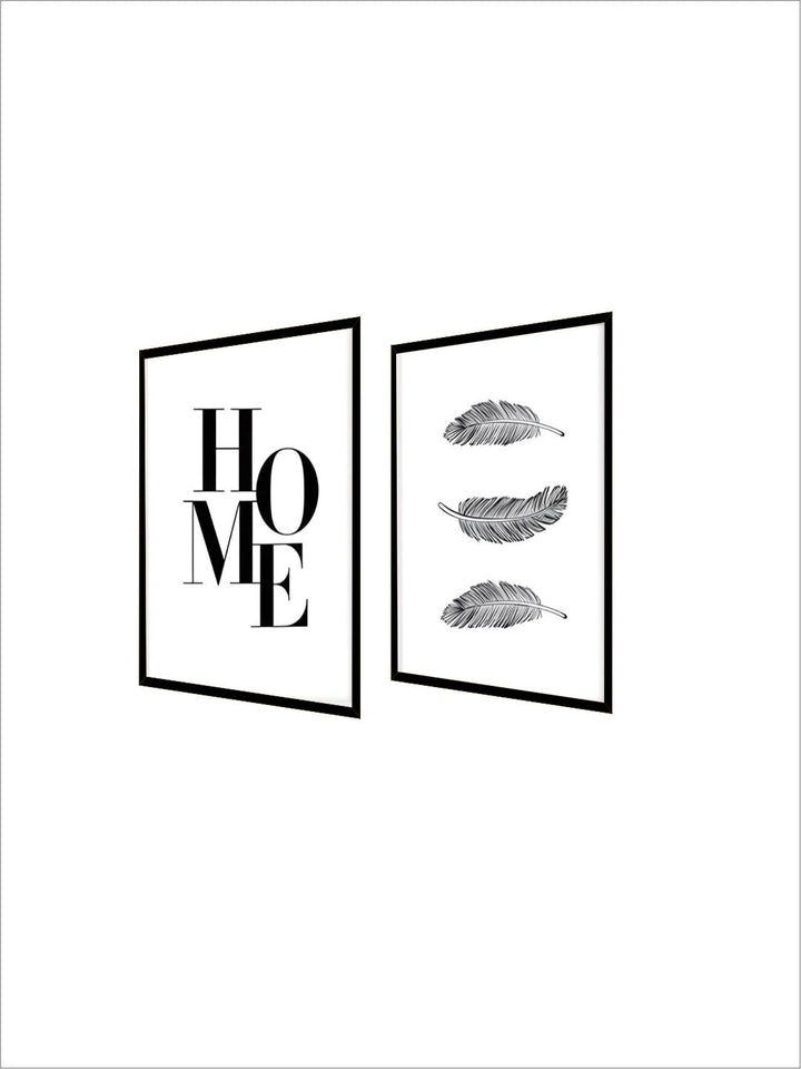 Minimalist Black And White Feathers Home Wall Art Fine Art Canvas Prints Faith Hope Love Quote Nordic Style Pictures For Simple Home Interior Decor