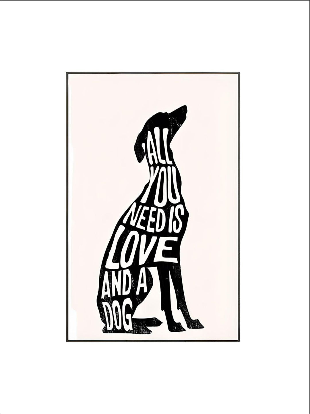 All You Need Is Love And A Dog Minimalist Wall Art Poster Greyhound Nordic Wall Art Canvas Print Pictures For Living Room