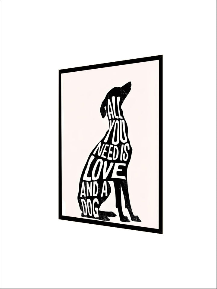 All You Need Is Love And A Dog Minimalist Wall Art Poster Greyhound Nordic Wall Art Canvas Print Pictures For Living Room