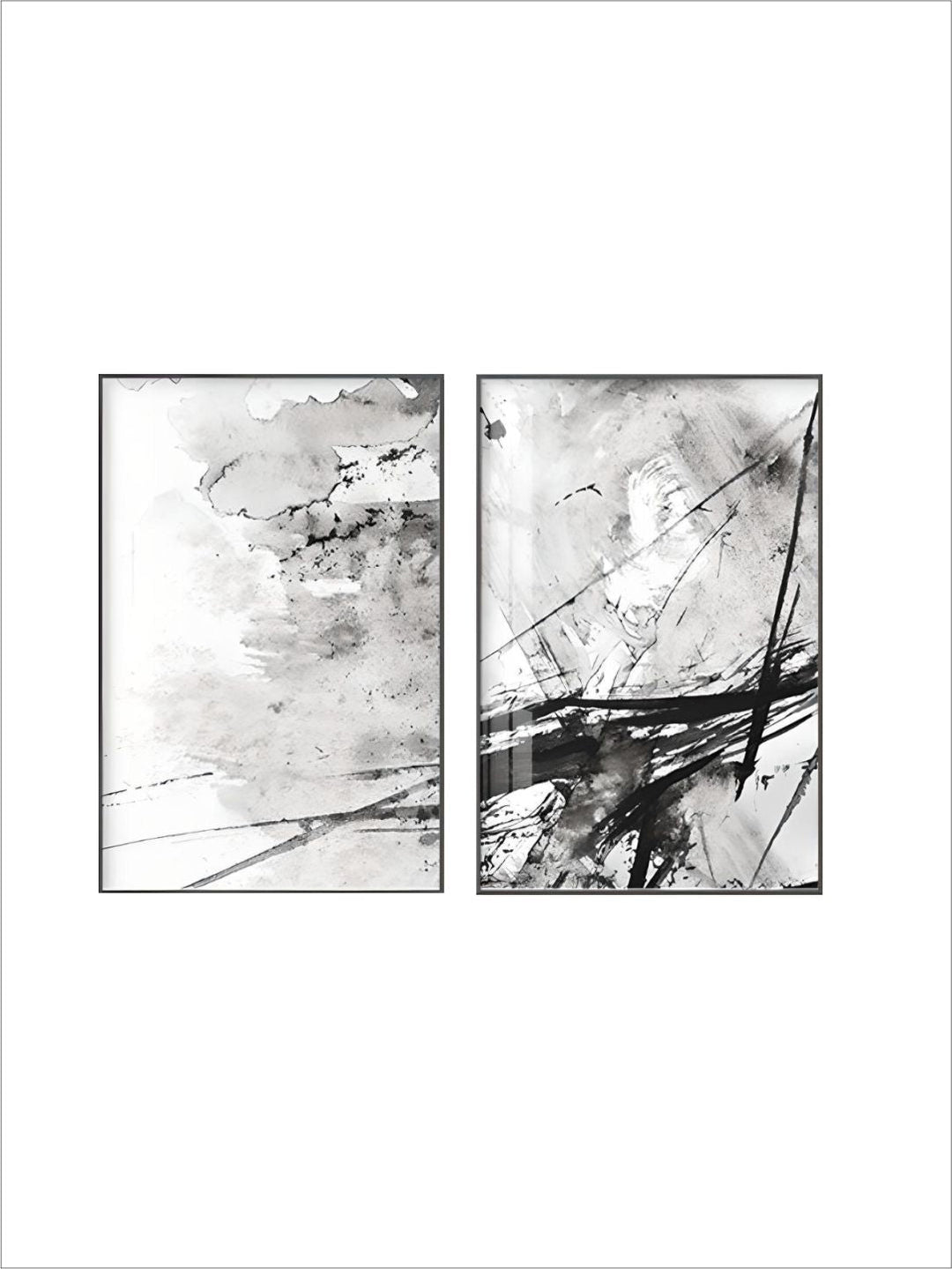 Black White Abstract Ink Splash Wall Art Fine Art Canvas Prints Nordic Pictures For Living Room Minimalist Scandinavian Interiors