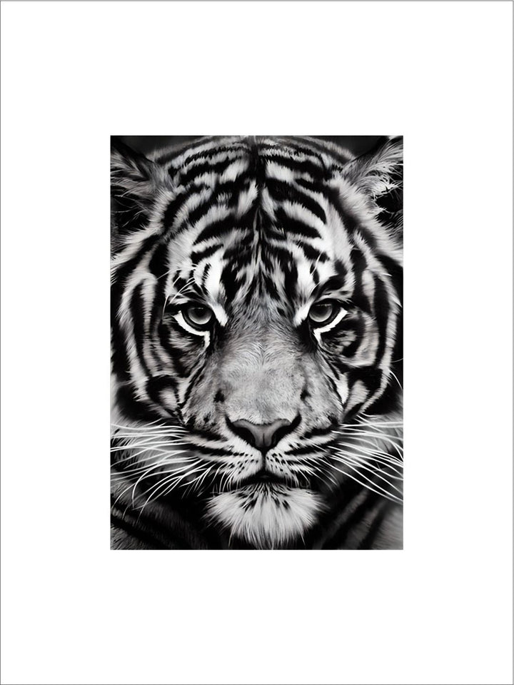 Black & White Wild Animals Wall Art Minimalist Nordic Style Fine Art Canvas Prints Modern Pictures Of Nature For Living Room Bedroom Home Office Decor