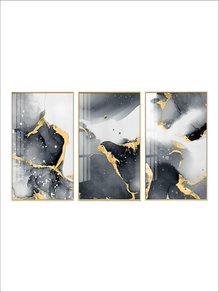 Liquid Golden Black Marble Modern Interiors Wall Art Fine Art Canvas Prints Luxury Pictures For Living Room Bedroom Contemporary Home Office Decoration