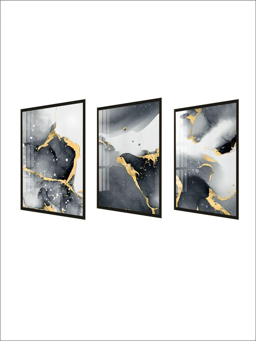 Liquid Golden Black Marble Modern Interiors Wall Art Fine Art Canvas Prints Luxury Pictures For Living Room Bedroom Contemporary Home Office Decoration