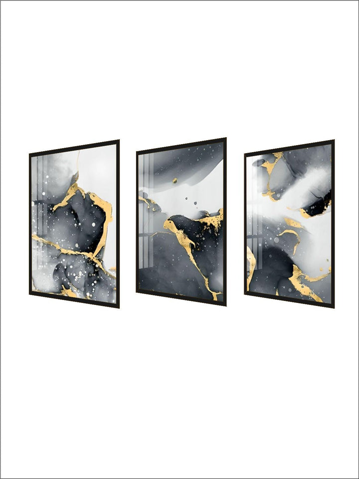 Liquid Golden Black Marble Modern Interiors Wall Art Fine Art Canvas Prints Luxury Pictures For Living Room Bedroom Contemporary Home Office Decoration